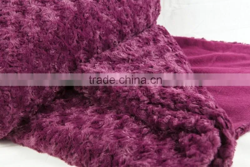 100% polyester soft purple cheap pv fleece gifts Promotional Blanket