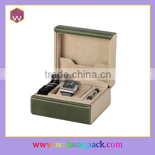 small cardboard leatherette watch gift box, single watch box for men