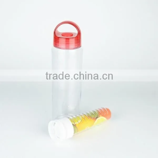 various style plastic water bottle fruit infuser