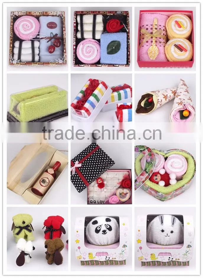 Customized Embroidered Printed Magic Cute Cake Towel