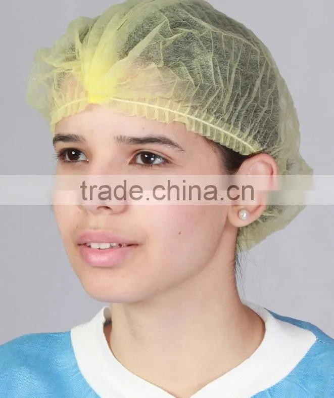 Colorful crimp cap disposable non woven mob clip cap
