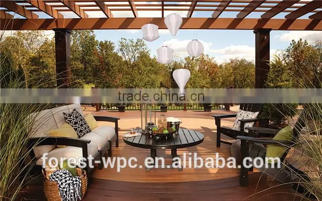 pvc pergola Jiangsu supplier HDPE wpc wood long life rot-resistance construction material