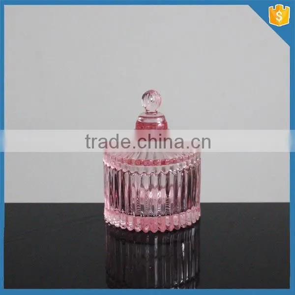 China supplier home decor glass dome candle jar