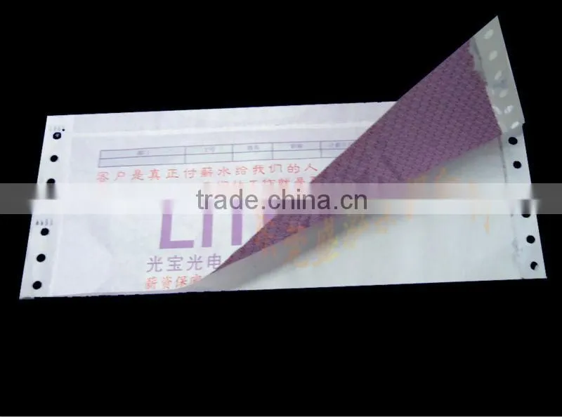 Custom made payslip printing paper manufacturer