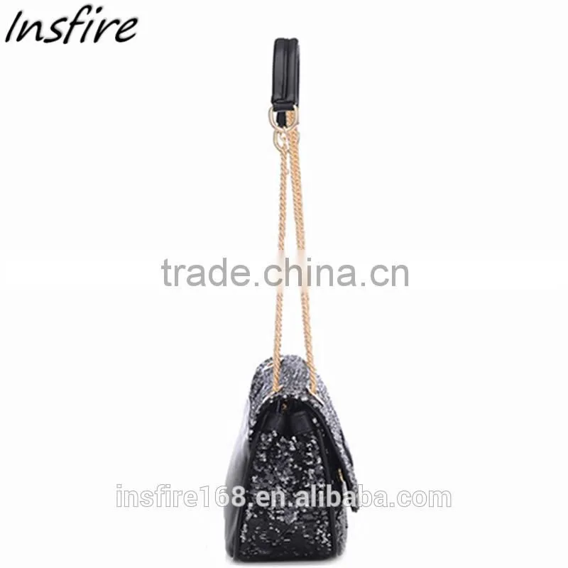 2016 china shop online cheap classcial design chain sequins bag