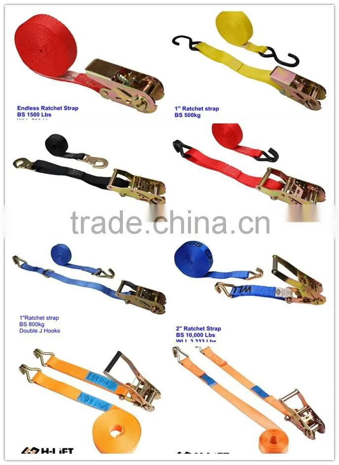 CE GS Ratchet tie down lashing straps cargo lashing belt cargo lashing straps