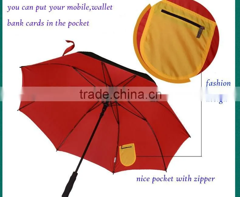 27 inch High Quality OEM New Design Golf Umbrella with Zipper