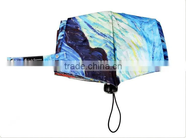 2014 van gogh oil painting Hot Sale Promotion Folding Umbrella