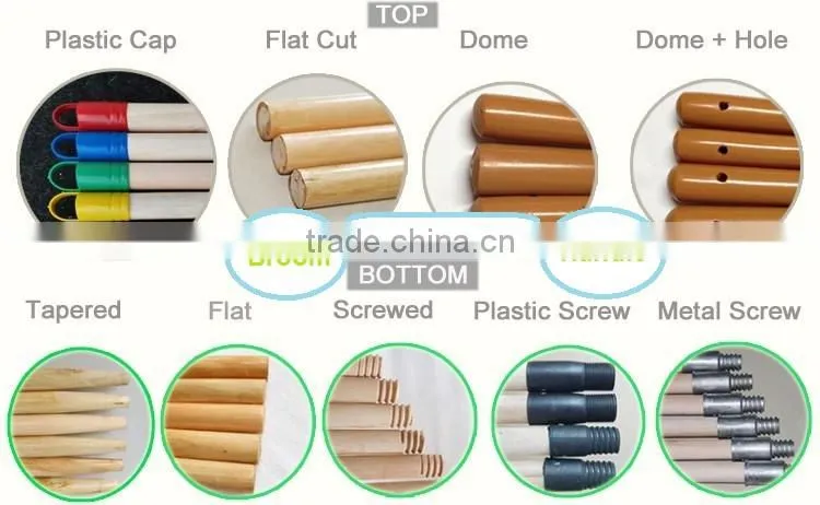 PVC coated wooden broom mop handle made in China