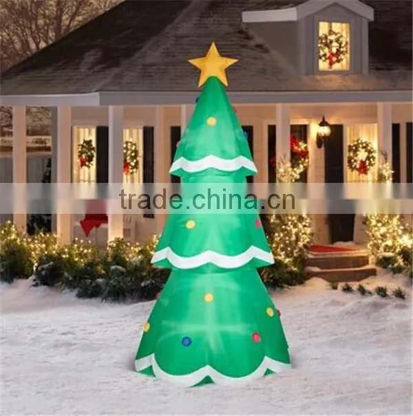 outdoor inflatable Christmas tree/inflatable Christmas snowing tree for garden decoration/party