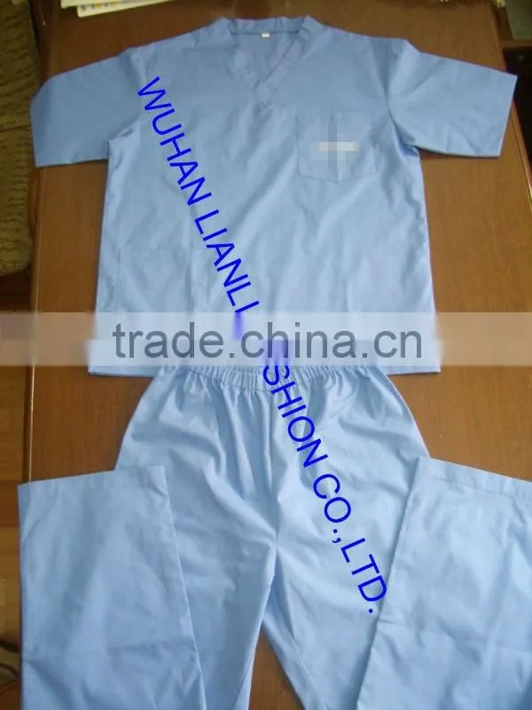 short sleeve blue sky hospital scrub uniform