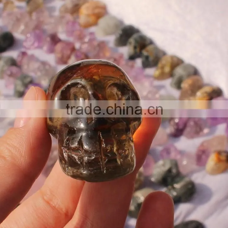 Nature Crystal skull wholesale citrine crystal skull