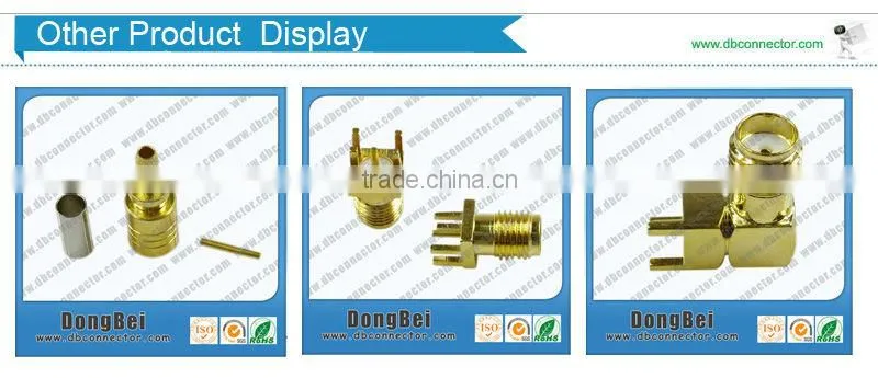 50ohm SMA female right angle connector for PCB mounting
