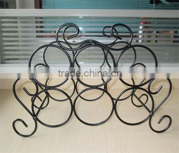 Black Minuet Metal Wine Rack