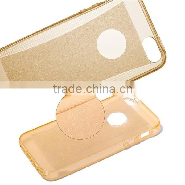 C&T Clear Glitter Jelly Color Soft TPU GEL Protective Case Covers for Apple iPhone 5/5s/SE