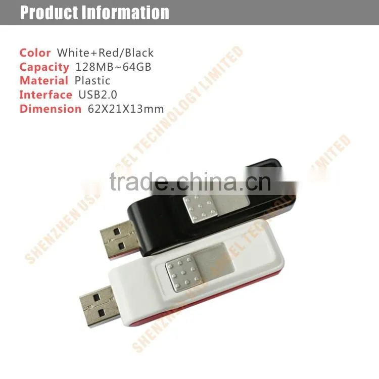 Bulk cheap usb memory flash drive 2gb slide usb pen drive for computer