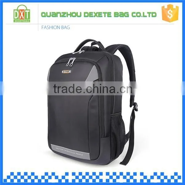 Large capacity polyester sports travelling men black packable backpack