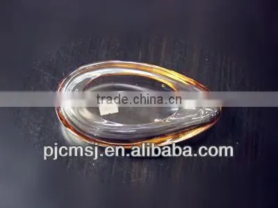 Beautiful Amber Color Crystal Ashtray for Office Decration