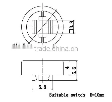 SC212 Transparent Push button switch cap