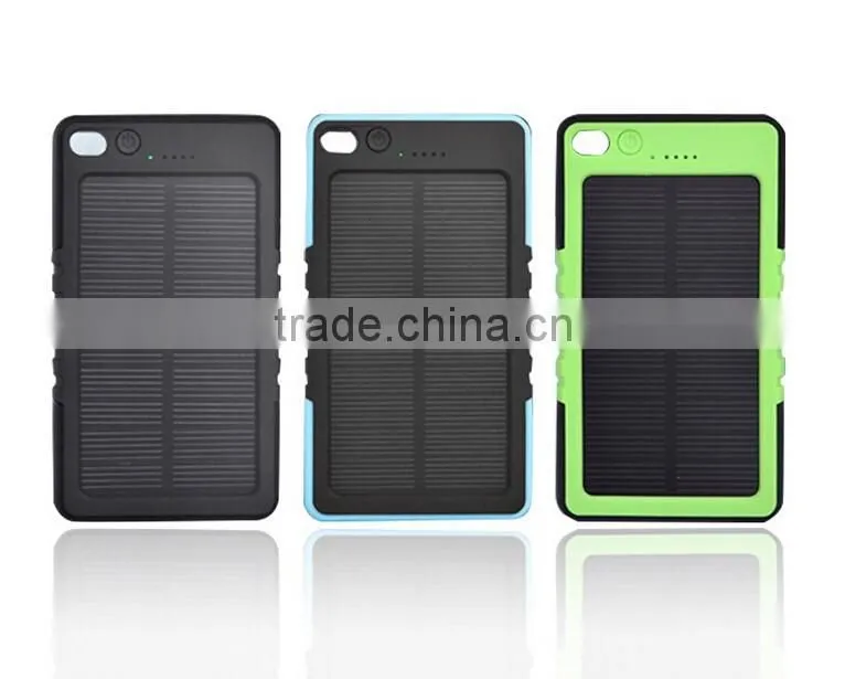 Made in china waterproof solar mobile charger solar battery charger 8000mah