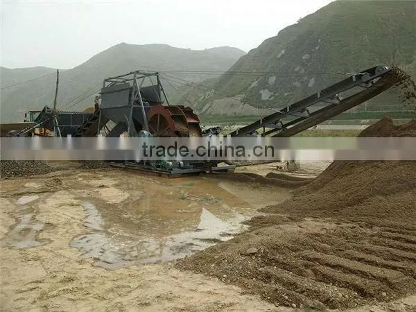 Sand washing machine separating powder soil from dinas