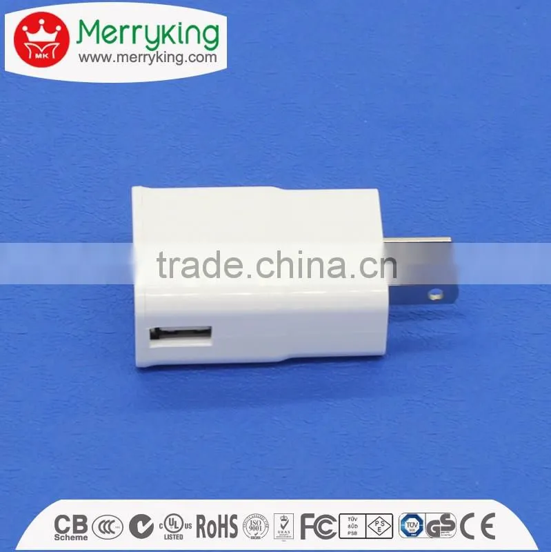 PSE 100V 50HZ DC 5V 500mA or more usb charger JP plug for Japan market