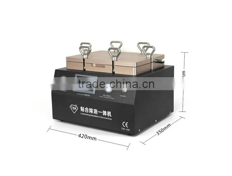 2016 HOT TBK-408 laminating and remove bubble 2 in 1 machine with buil-in air compressor and vacuum pump for lcd screen repair