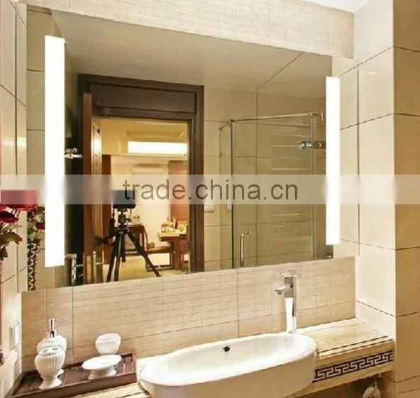 Lamxon lighted hotel bathroom mirror ,backlit bathroom vanity sink illuminated mirror