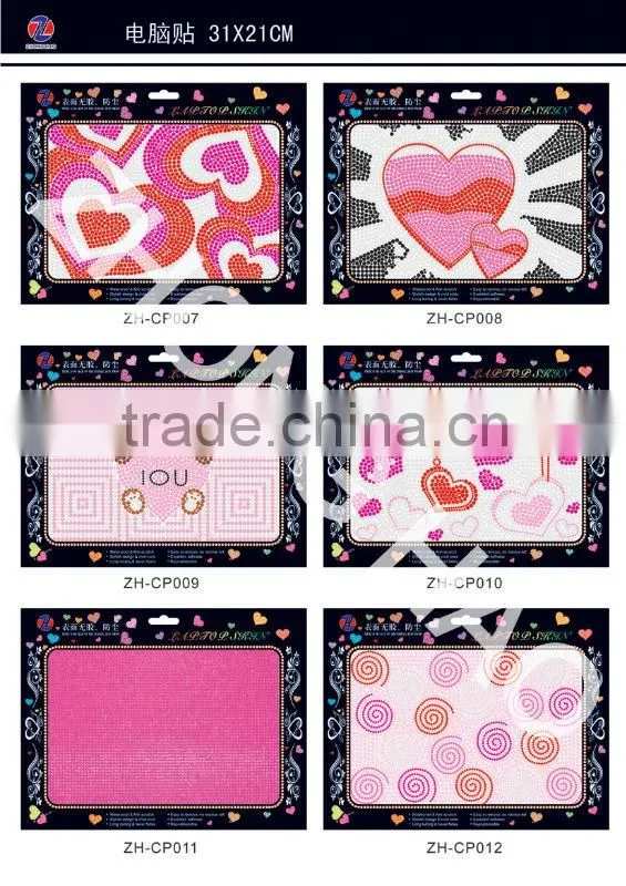 bright-coloured crystal laptop sticker