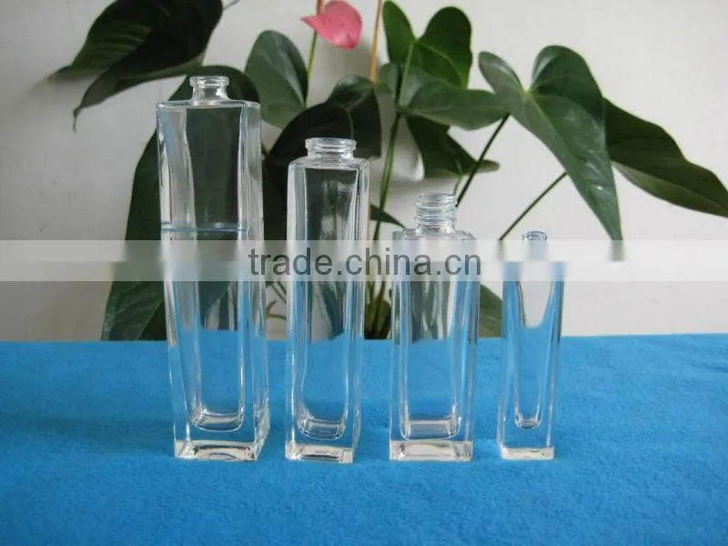 transparent glass bottles empty for cosmetic perfume