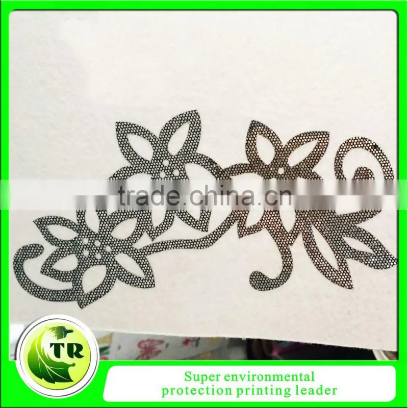 Laser cutting hot fix motif for clothing