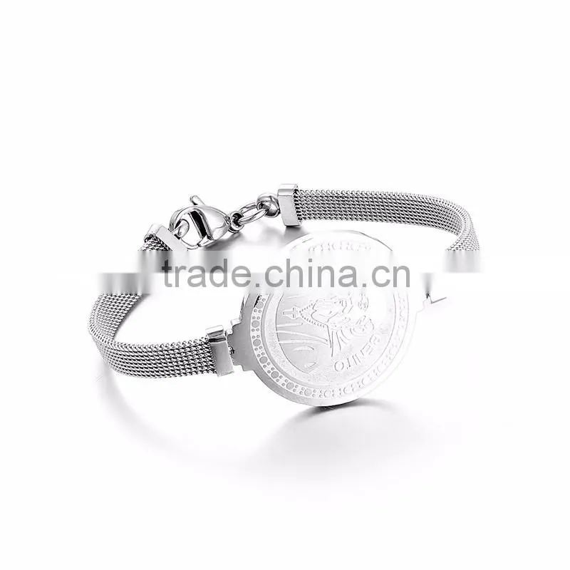 Italy Religious Style 2016 Men's Stainless Steel Bracelets SSBL050W