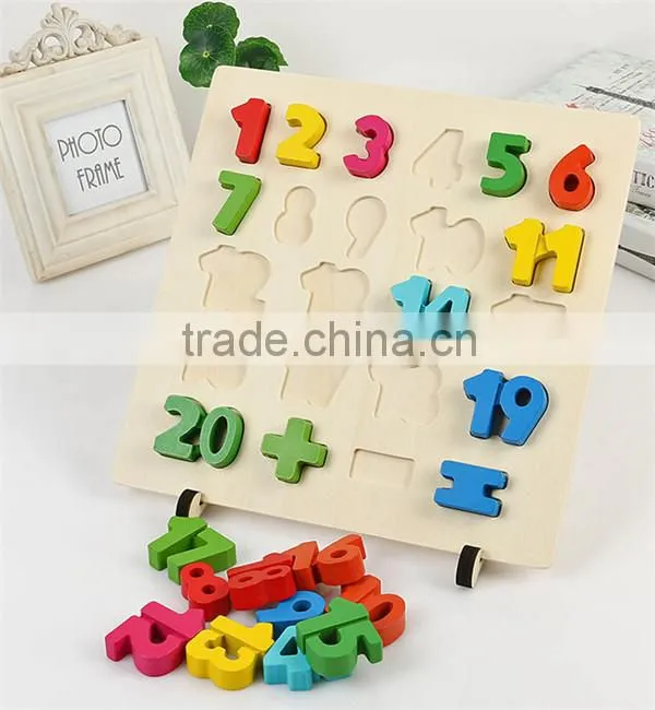 Wooden Training Aid Interesting Arabic Numerals Educational DIY Toy