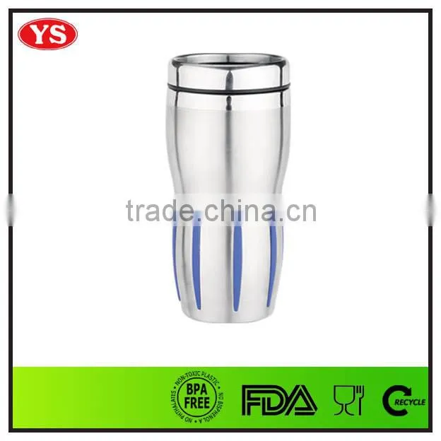 16 oz customized stainless steel vacuum mug with handle