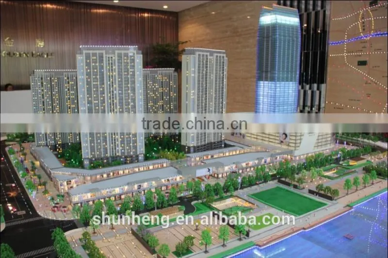 exhibition miniature building scale model,commercial center architectural scale model making