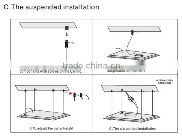Super bright SAA approved LED Panel light 30x120cm, 36W, 4300lm, IES files available