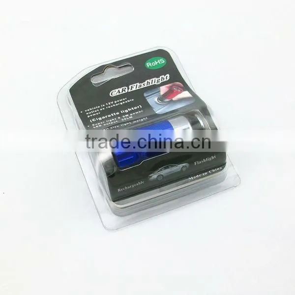MINI Colorful DC 12V Car Cigarette Lighter Socket Rechargeable 0.5W 30-Lumen Mini LED Flashlight