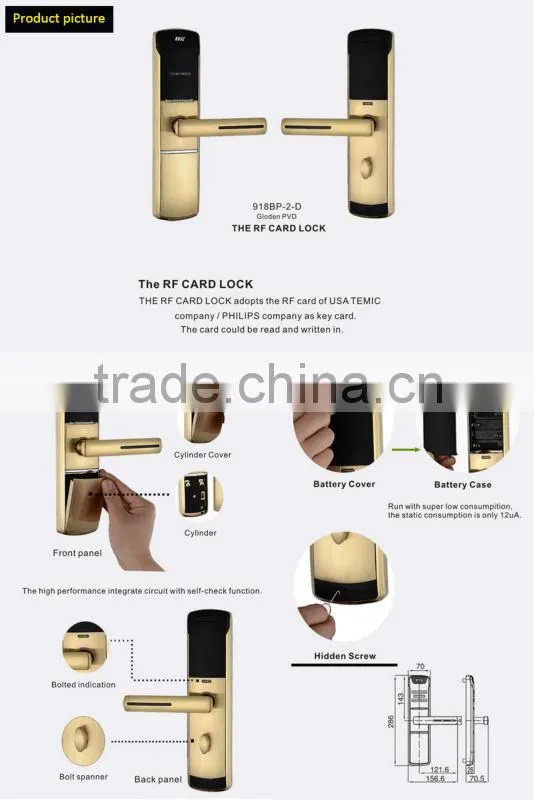Smart card gsm door lock