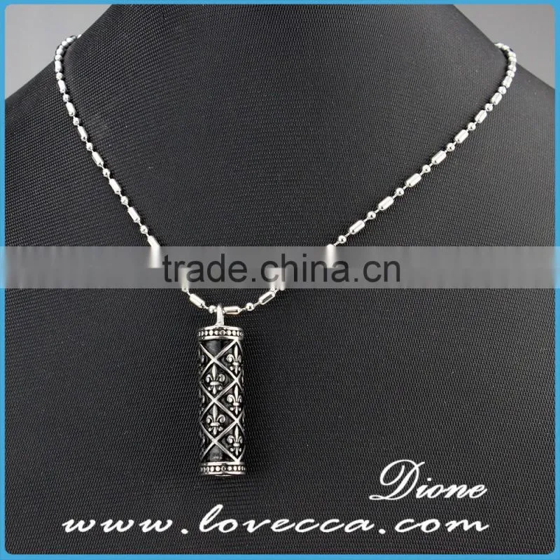 Europe trends silver stainless steel necklace pendant glass bottle pendants jewelry