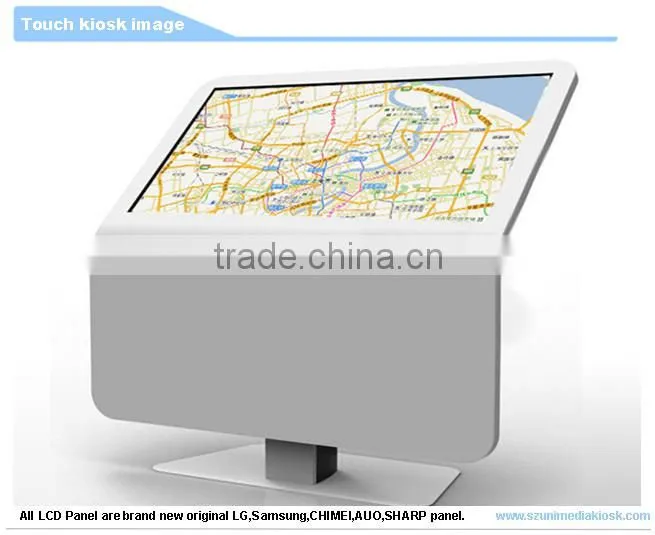 Stylish lobby wifi 42 inch HD multi touch screen information kiosk
