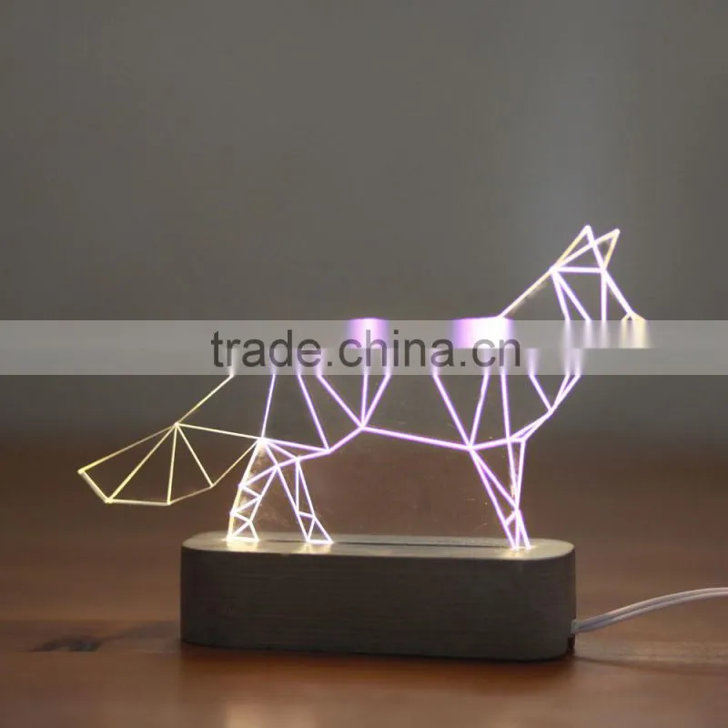 Custom acrylic 3D table lamp