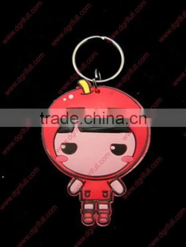 Multi-design silicone keychain/wholesale custom keychains