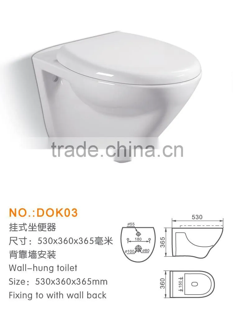 Ceramic hot sale washdown wall hung toilet