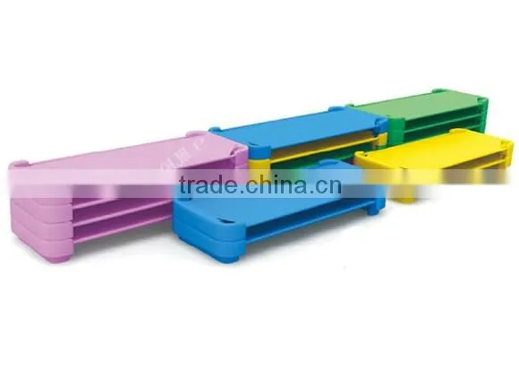 Wholesale Foldable high quality cheap price plastic bed for kids in kindergarten