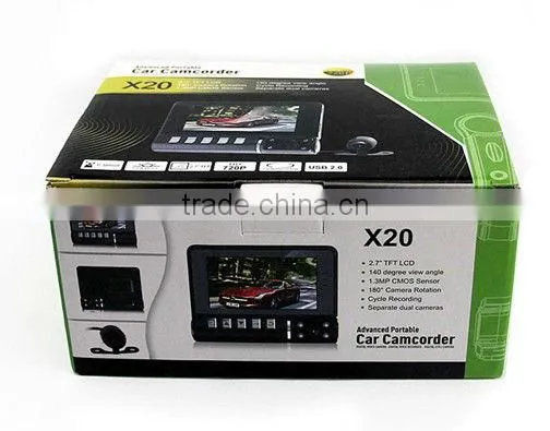 2013 Newest Arrivals X20 super-mini Full HD car DVR.2.7-inch 960*240 LCD, 140 degree super wide-angle lens
