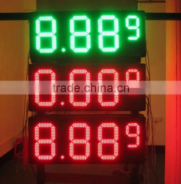 Waterproof IP65 Digital LED 7-segment Fuel Price Display