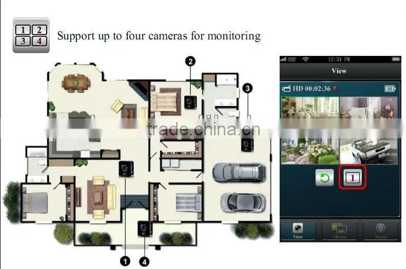 High-end AMBA A7 HD 720P mini camera ip wireless camera video car dvr RLC-08WF