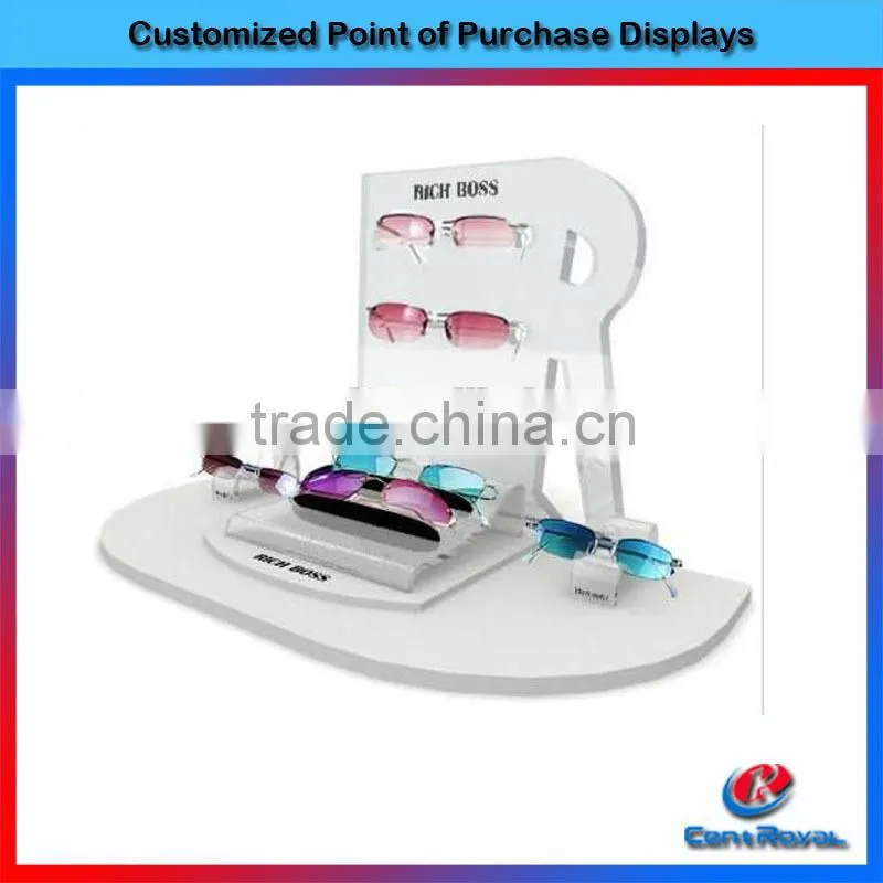 Hot sale counter clear acrylic eyewear shelf