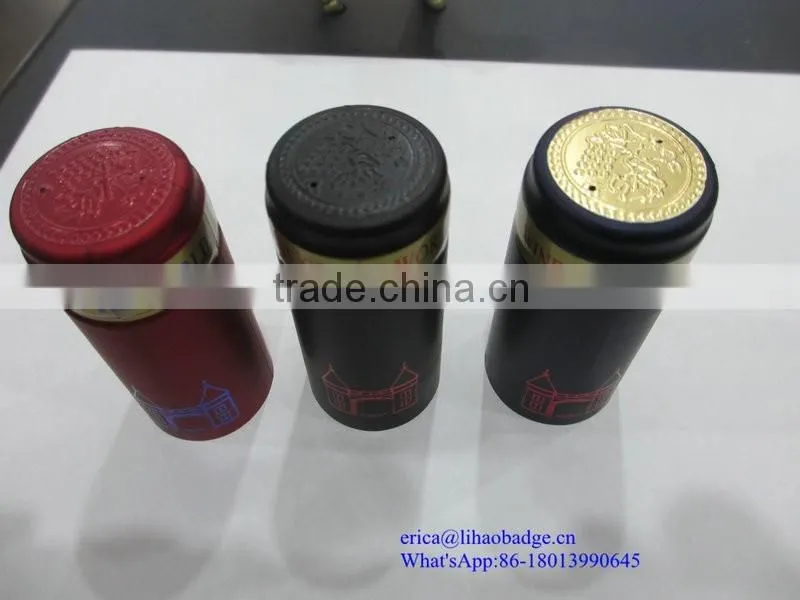 pvc cap seal shrink wrap bottle labels for capsule