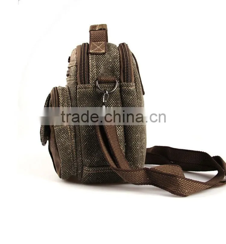 Men Sling Bag Canvas Waist Bag Fanny Pack Small Messenger Bag Sport Waist Bag Running Waist Bag Cross Body Bag